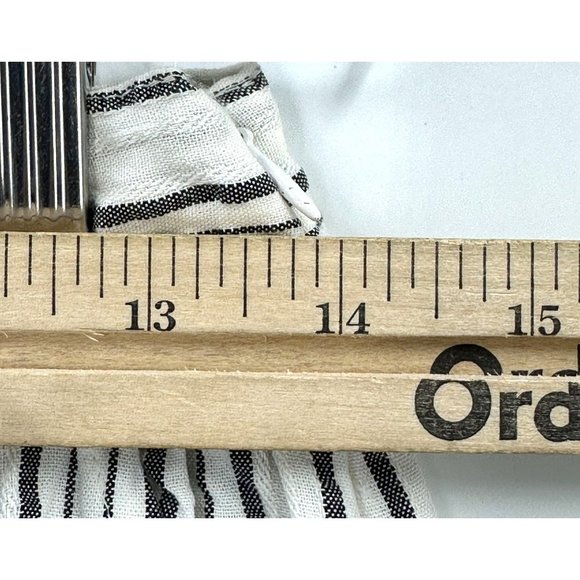 Michael Stars Pants Womens Striped Culottes Seersucker Wide Leg White Black XS - Picture 5 of 13